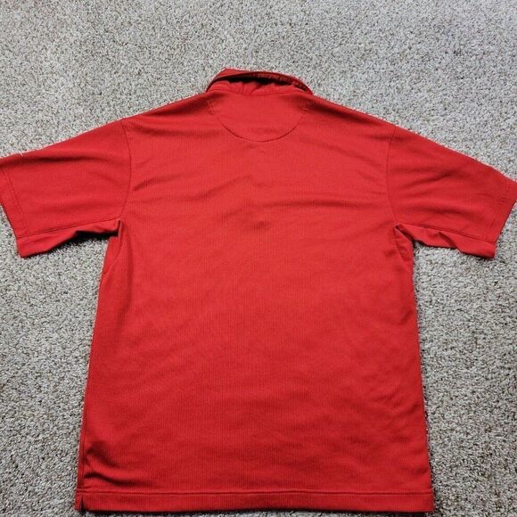 Nike Golf Polo Shirt Mens Large Red W Logo Short Sleeve Sphere Dry - Picture 7 of 8